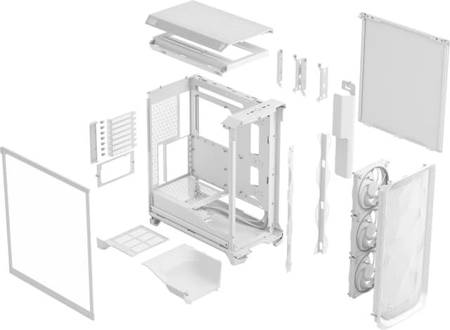 Fractal Design Meshify 3 RGB PC kabinet (hvid/klar toning)