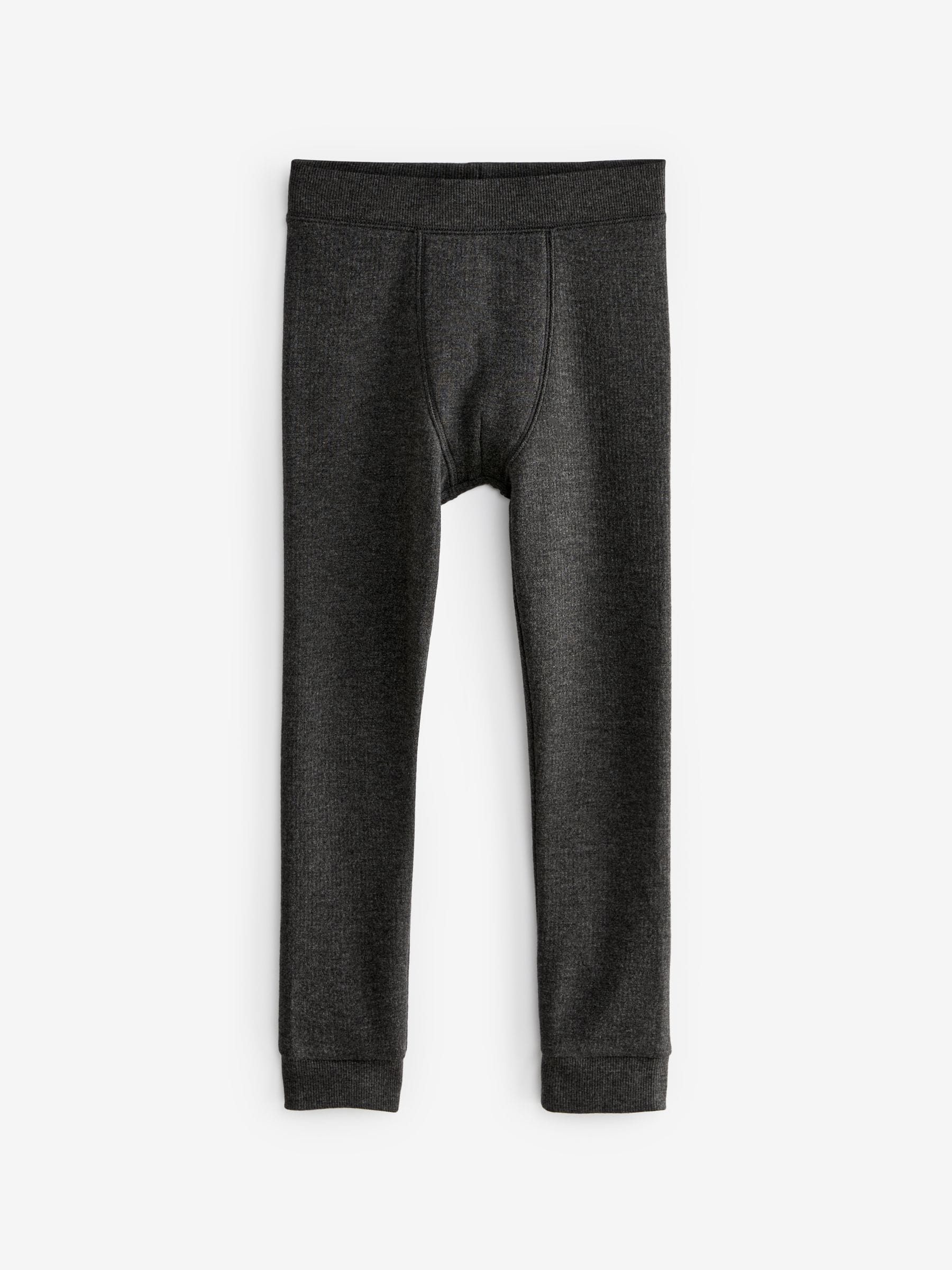 Zwart/antraciet - Verpakking van 2 thermische leggings (2-16 jr)