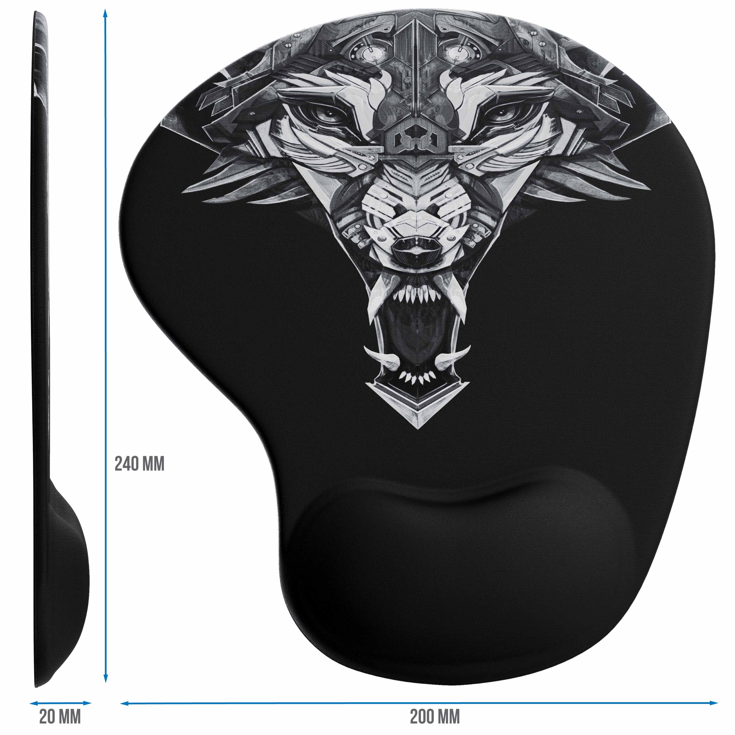 Titanwolf Gaming Mauspad, Gel Office Mousepad, Handgelenkauflage / Handgelenkpolster