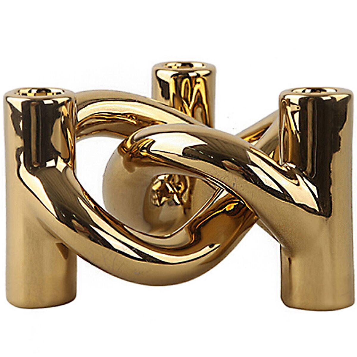 Lykke Three lysestake, gold