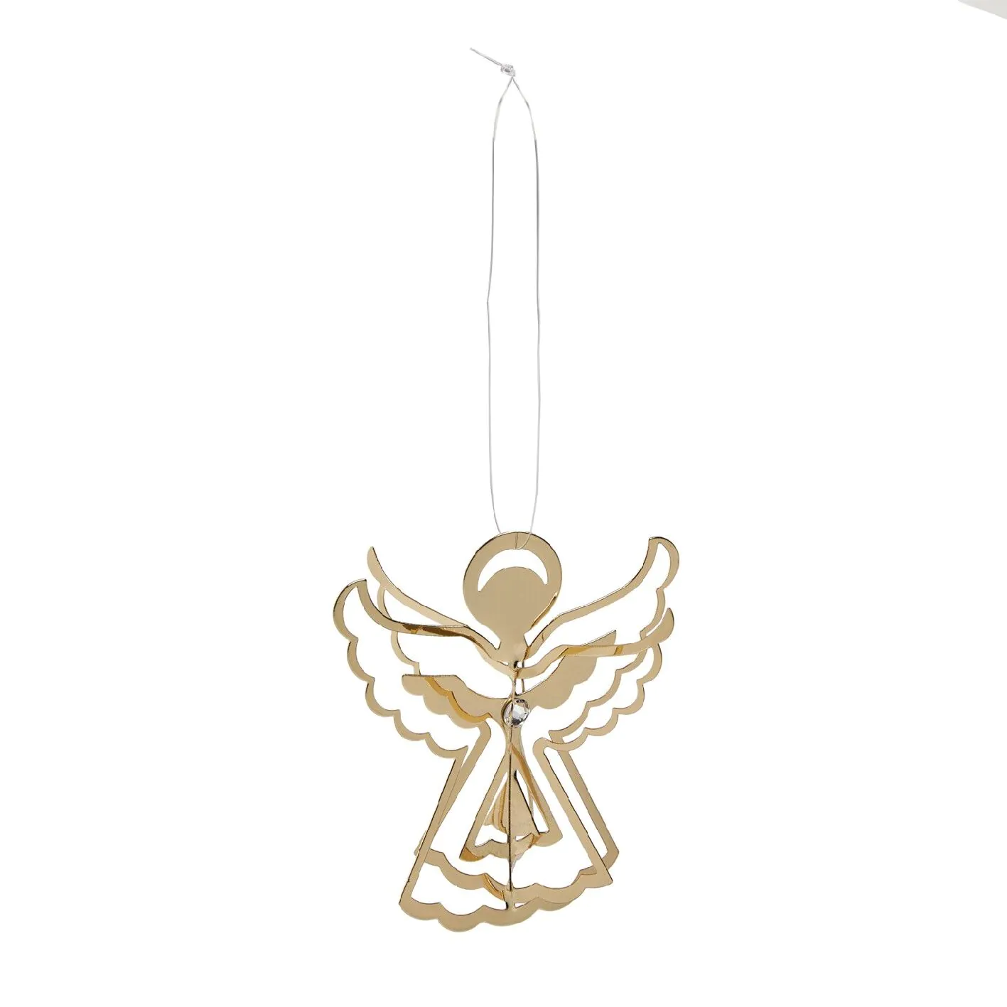 Anhänger Engel 3D, gold, 8 cm