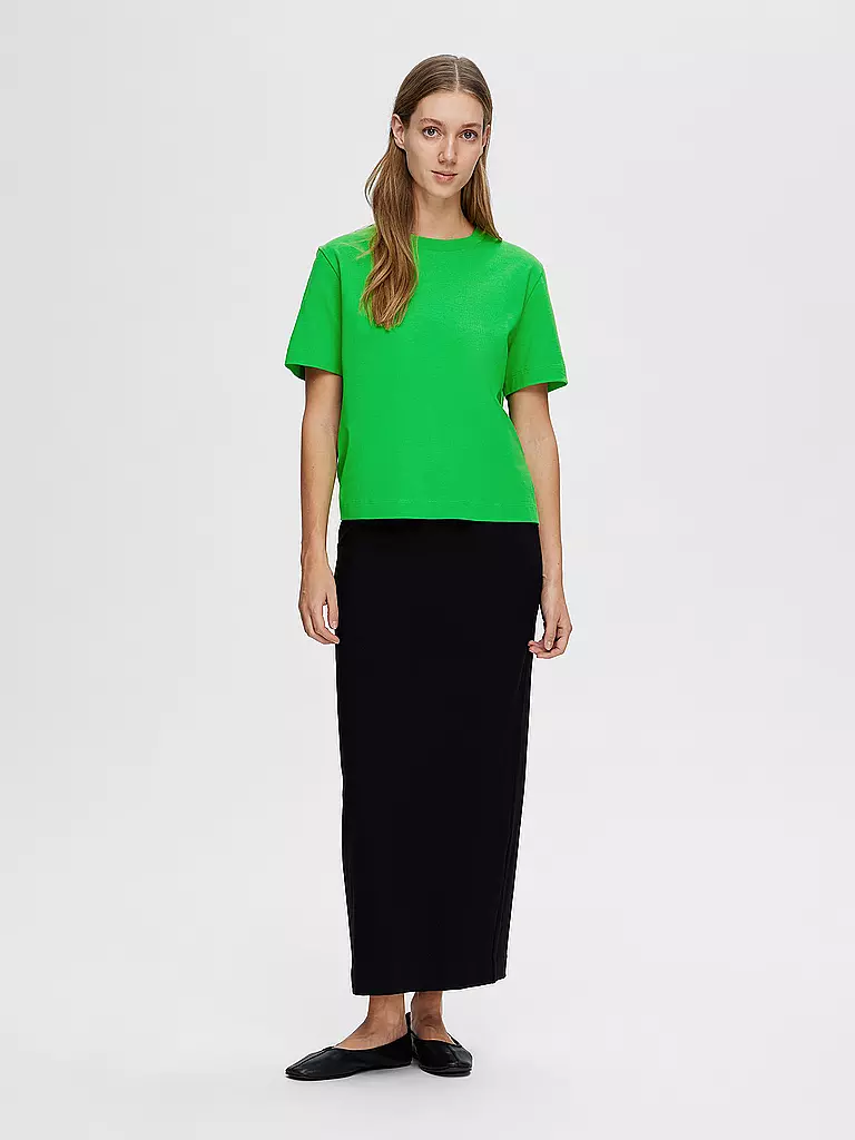 SELECTED FEMME T-Shirt Boxy Fit SLFESSENTIAL grün