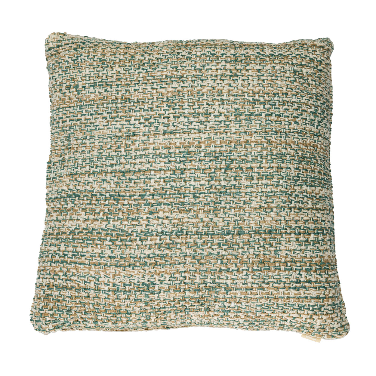 Kussen handgeweven katoen natural seablue