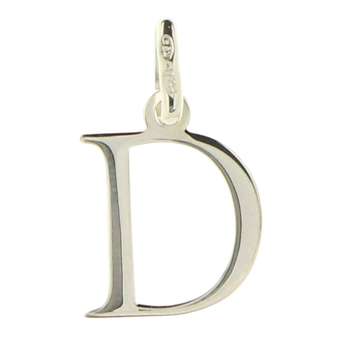 Pendentif Initiale simple lettre D en argent 925°/00