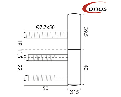 Deurscharnier met remfunctie, zwart, 2-delig, voor houten kozijnen (verpakking = 2 stuks)