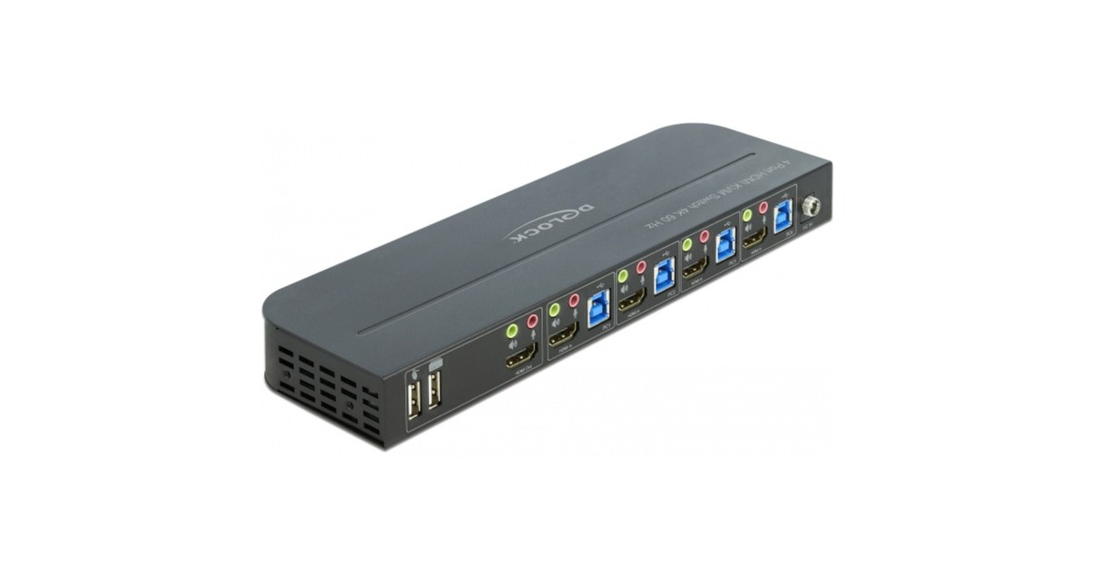 DeLOCKHDMI KVM-switch 4K 60 Hz met USB en audio