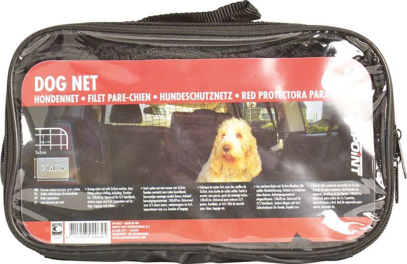 Carpoint - Hondennet - Zwart - Nylon - Extra Sterk