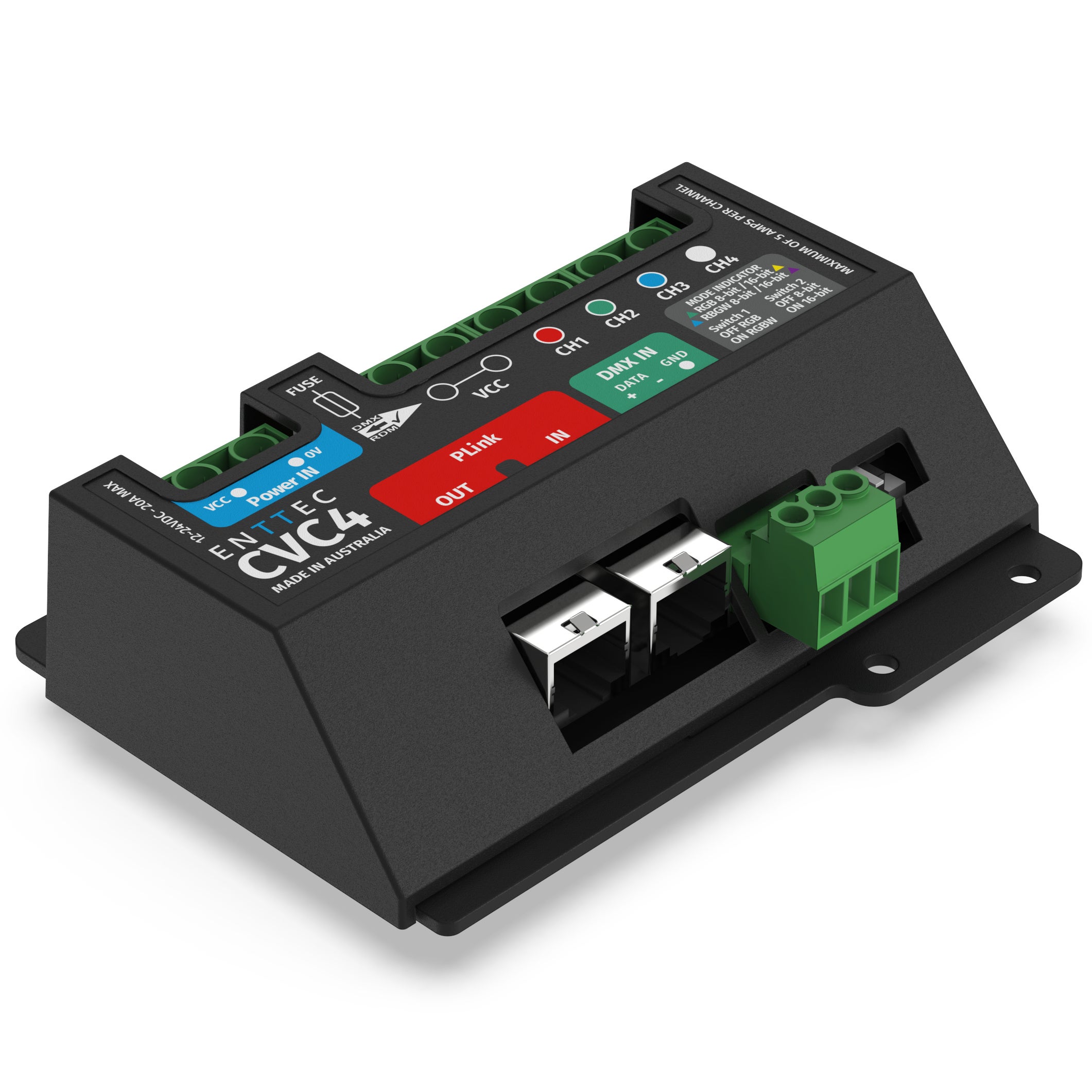 Enttec CVC4 constant voltage dimmer voor LED strips