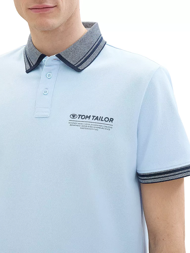 TOM TAILOR Poloshirt hellblau