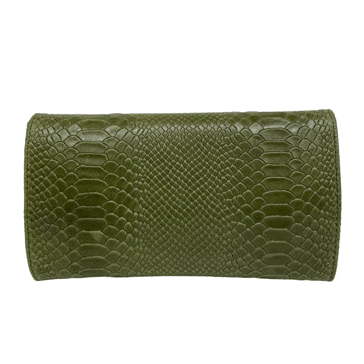 Croco print - schoudertas/clutch leer