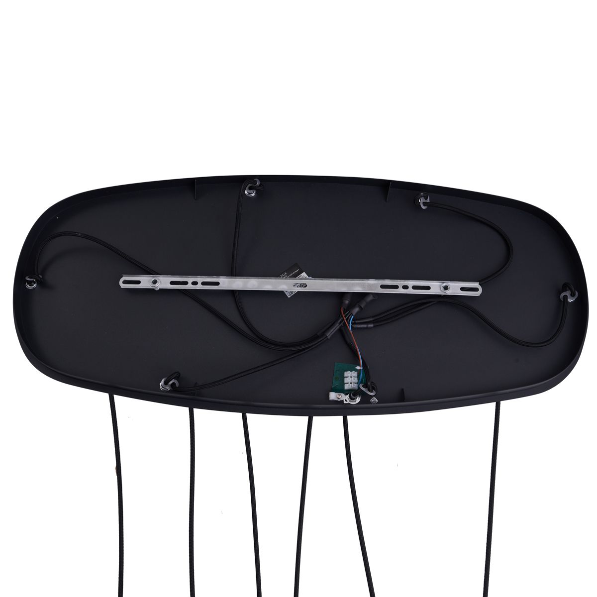 Moderne hanglamp zwart met smoke glas 6-lichts - Duplantis