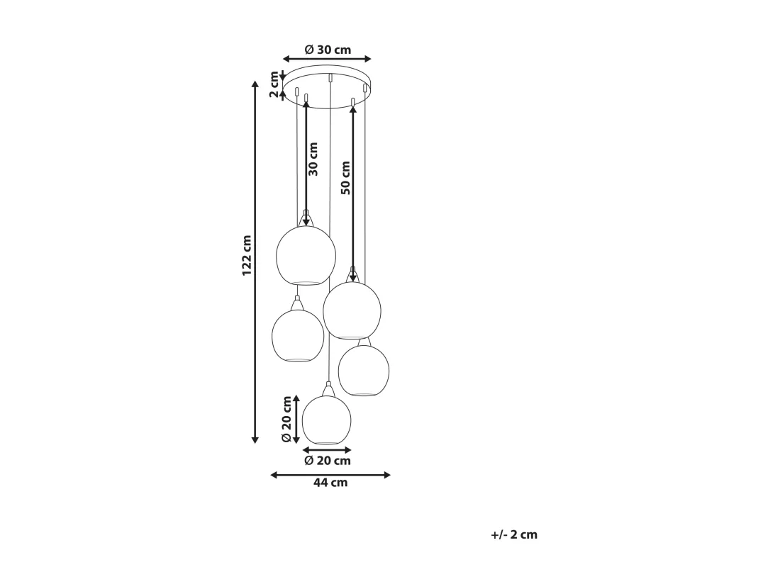 Lampe suspension PABELLON Verre Rouge