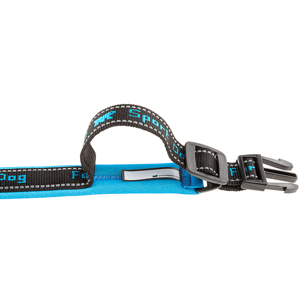 Ferplast collier pour chiens sport dog c25/45, poignée rembourée, ceinture réfléchissante, étiquette porte-nom, a: 35÷45 cm - b: