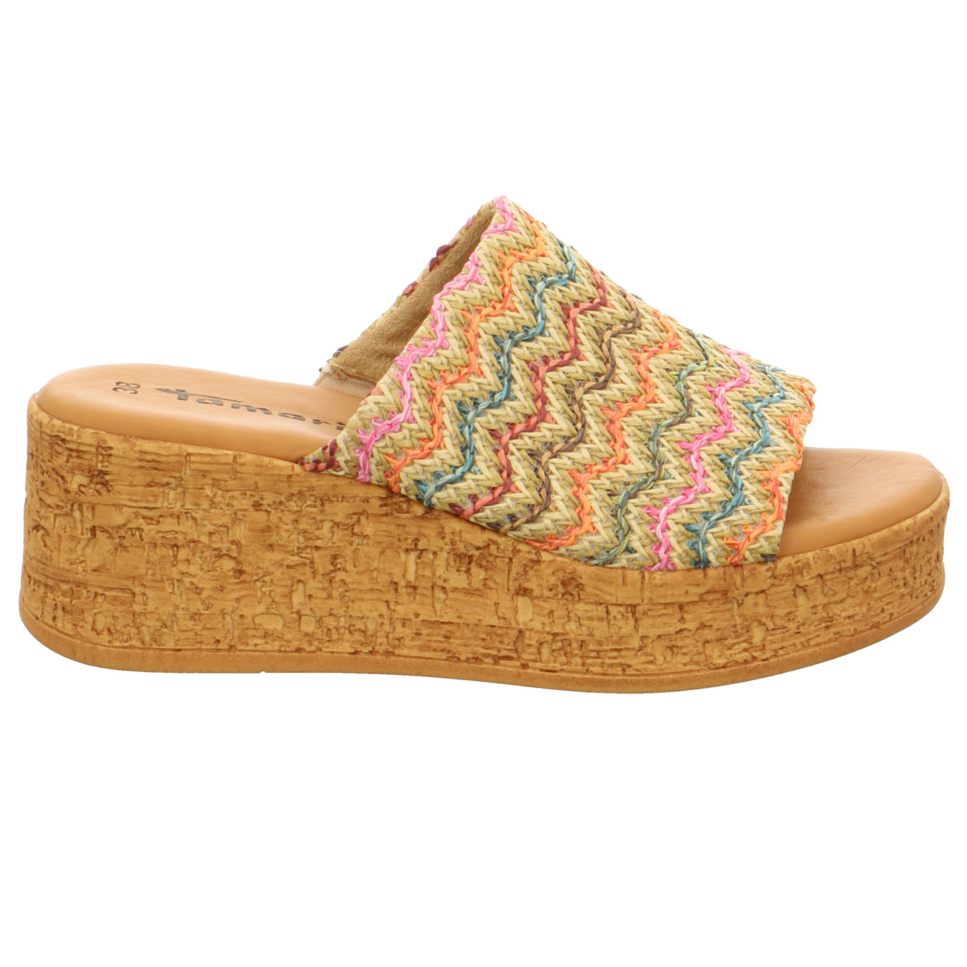 Keil-Pantolette multicolor