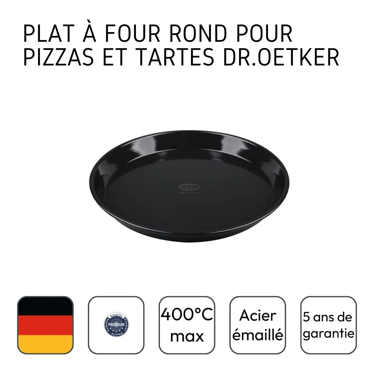 Plat à four pour tartes et pizzas Tradition Dr. Oetker