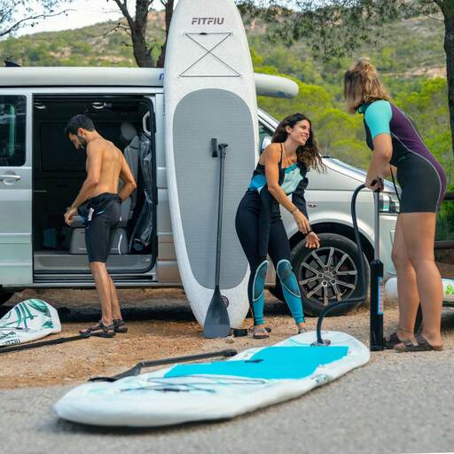 Prancha de Stand Up Paddle Inflável Fitfiu com Acessórios e Design Náutico