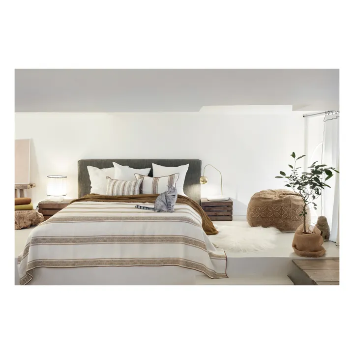 Maison de Vacances Coussin Vice Versa en toile brodée Cyclades | Havane
