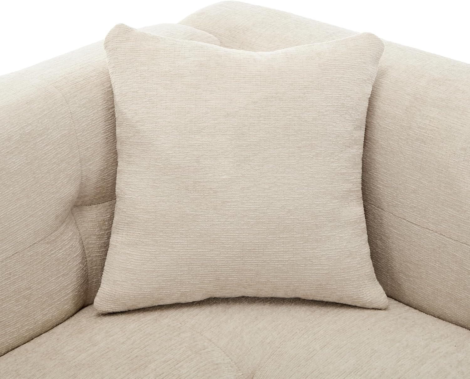 Merax 3-Sitzer Ecksofa mit Stauraum und abnehmbarem Hocker – Modernes L-förmiges Schlafsofa mit 2 Kissen für Wohnzimmer, Büro & kleine Wohnungen