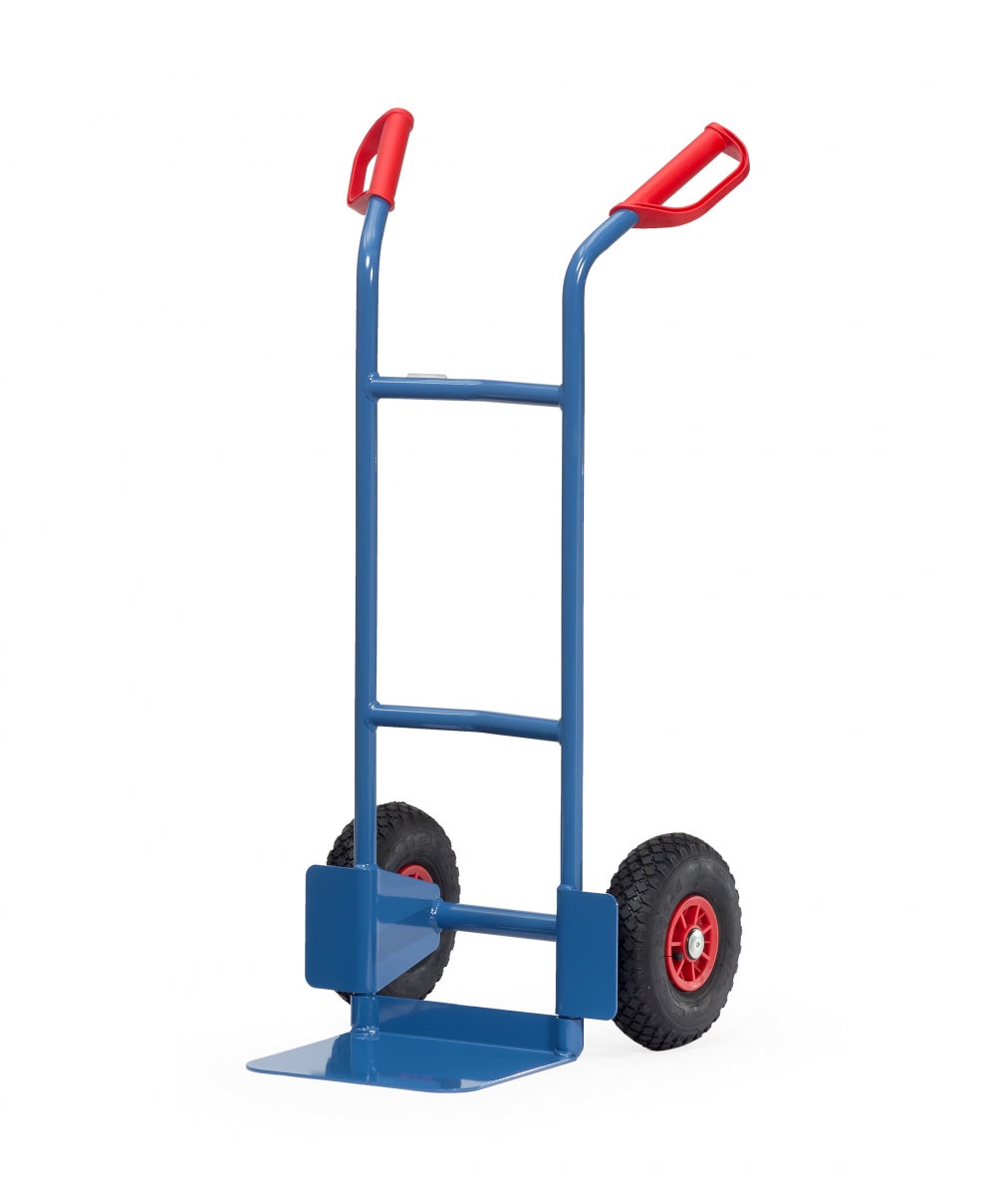 Fetra stalen buiskruiwagen, hoogte 1150 mm, schep 250x320 mm, polyurethaan banden