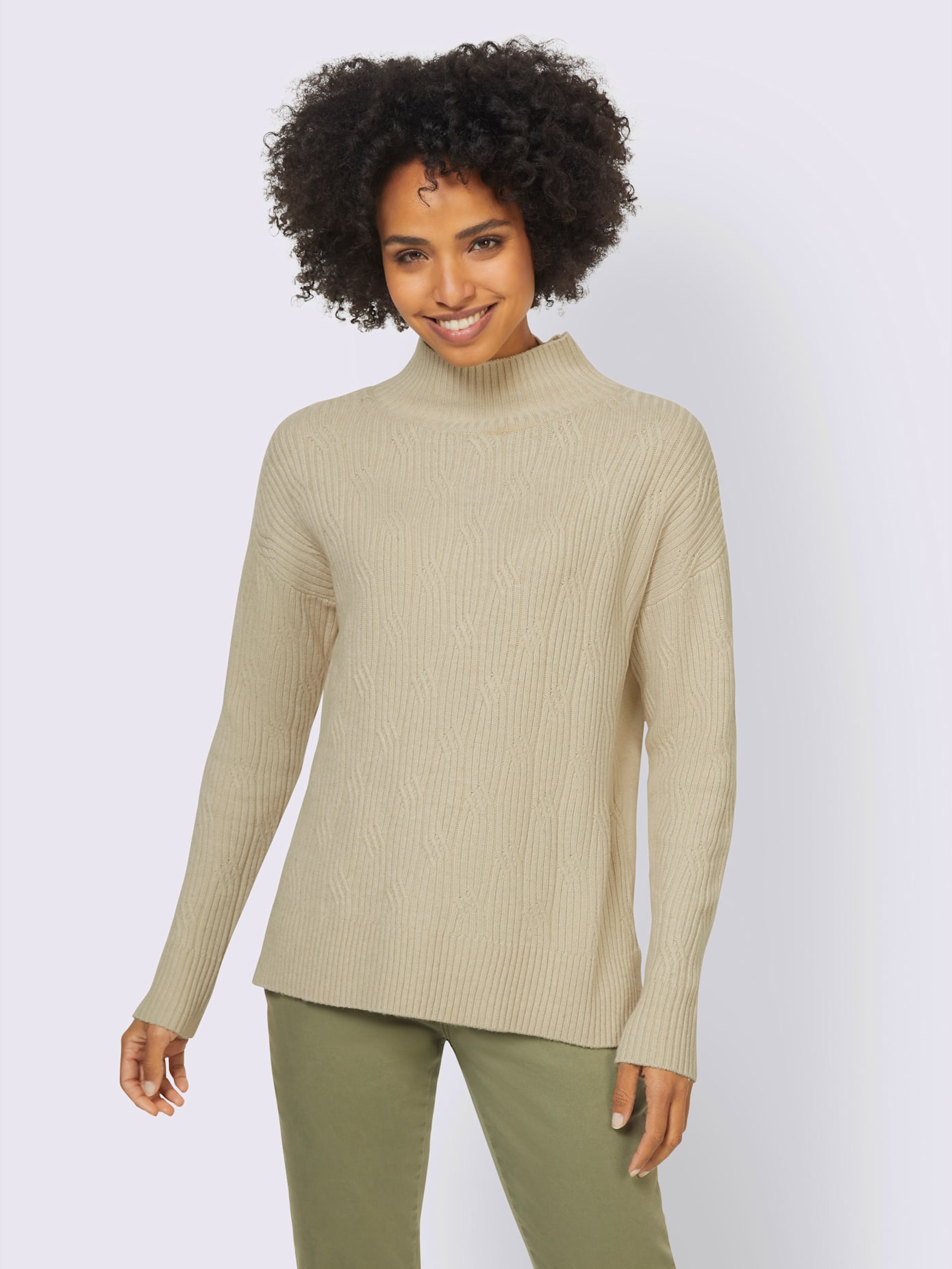 Pull col montant 20% cachemire