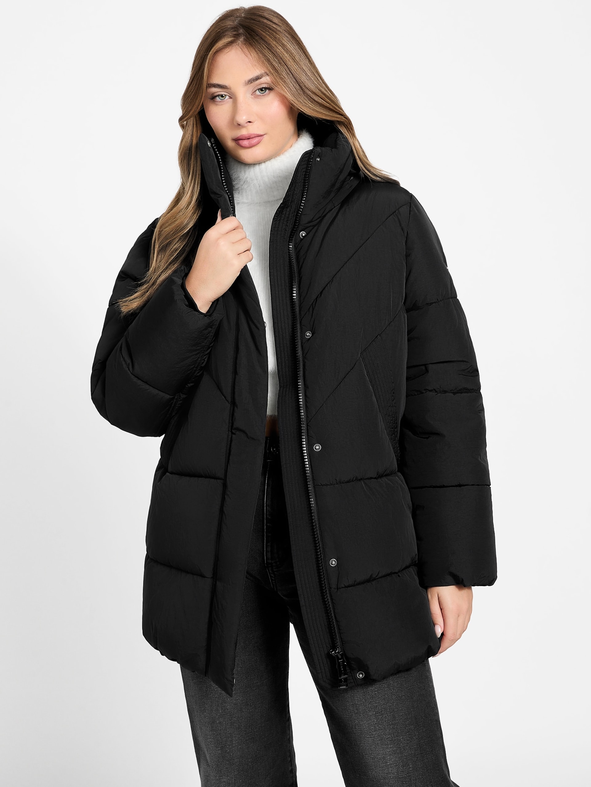 Jaqueta puffer com capuz Eco Eleonor