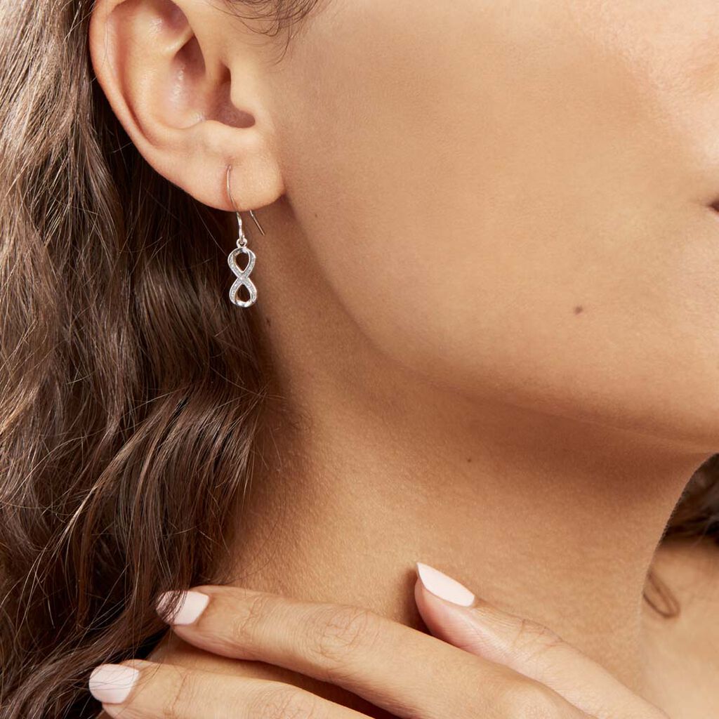 Boucles D'oreilles Pendantes Argent Solkem Glitter