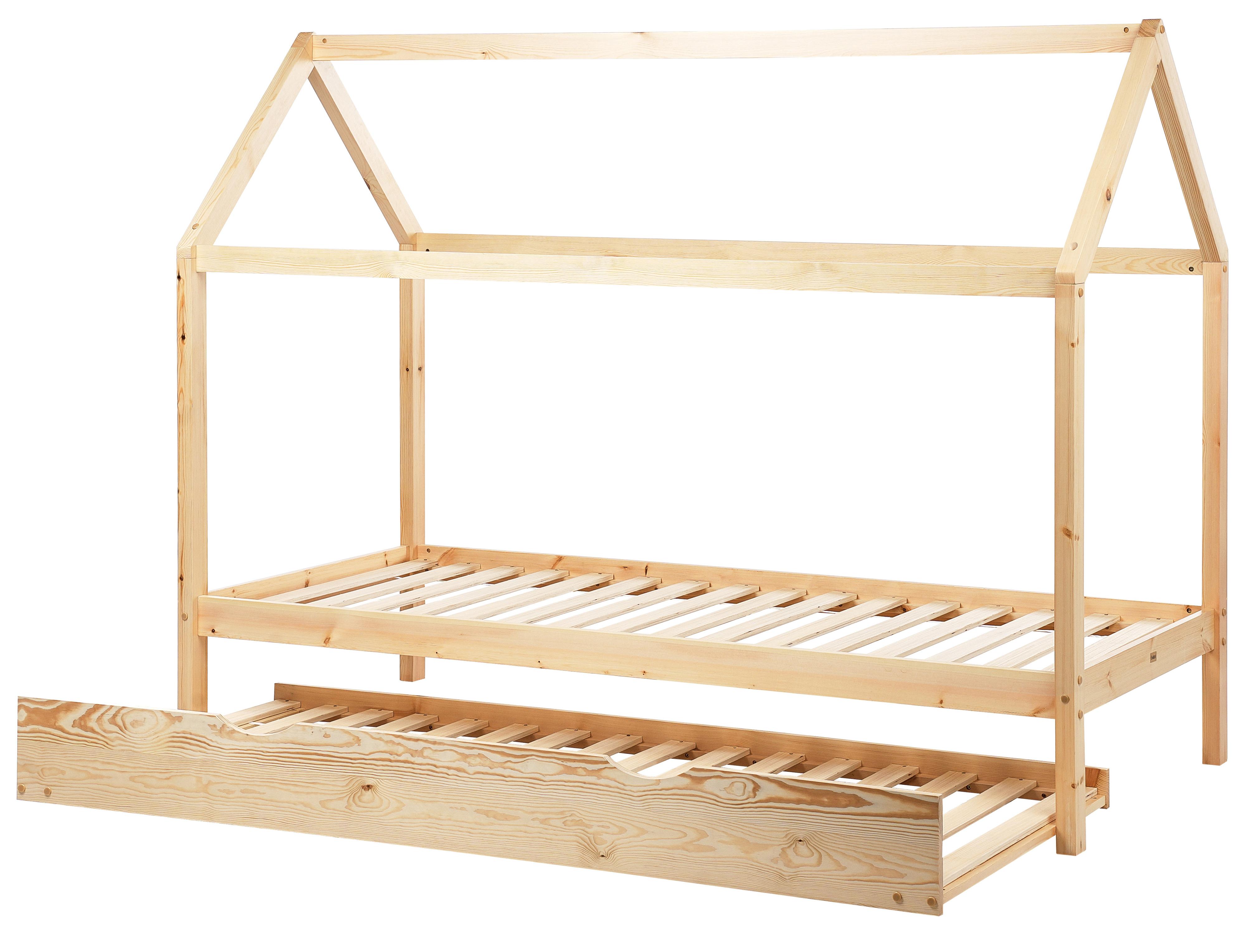 Kinderonderschuifbed Dennenhout CRILLON 90 x 200 cm Lichtbruin