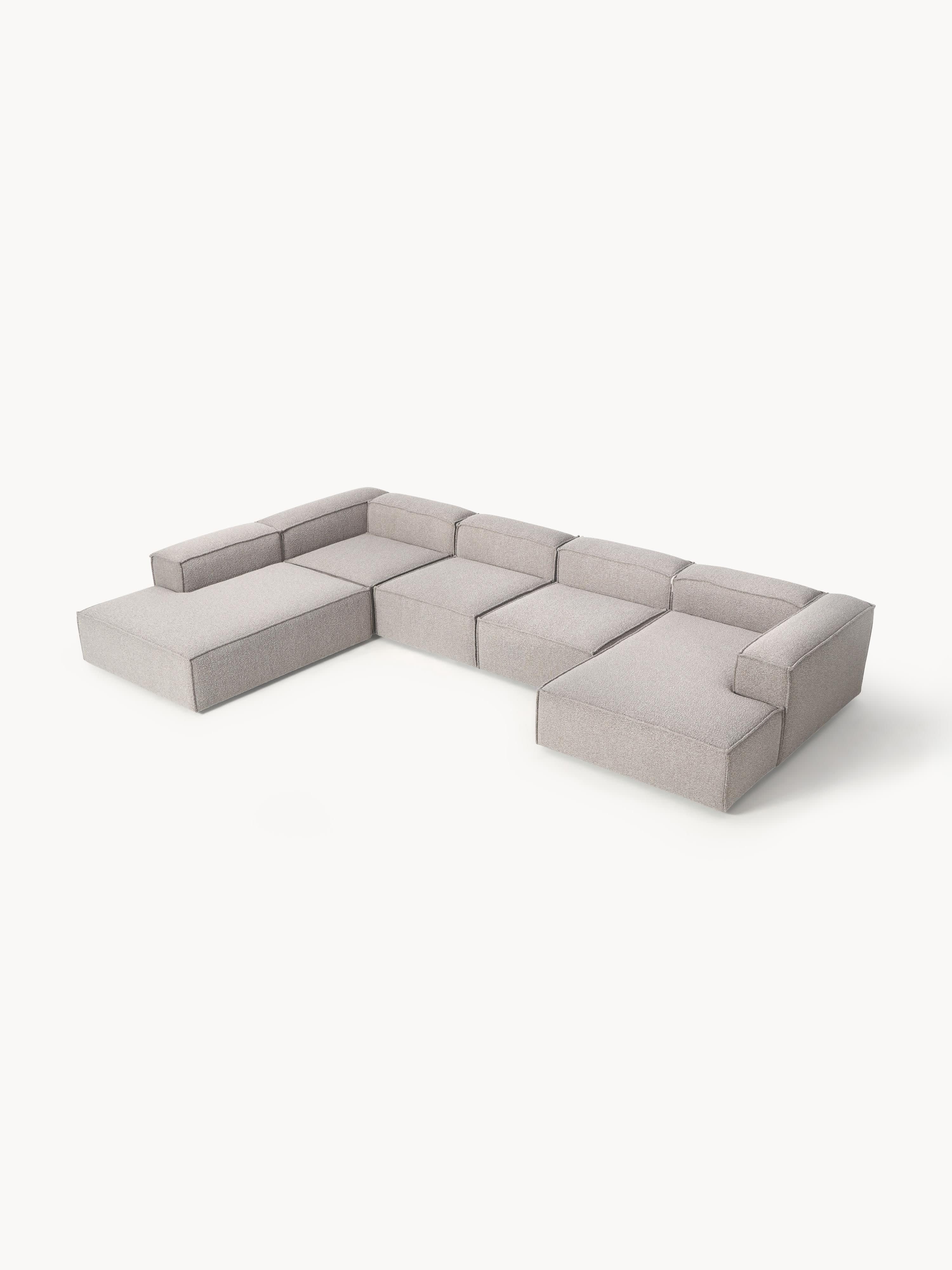 Modulaire U-bank Lennon uit bouclé