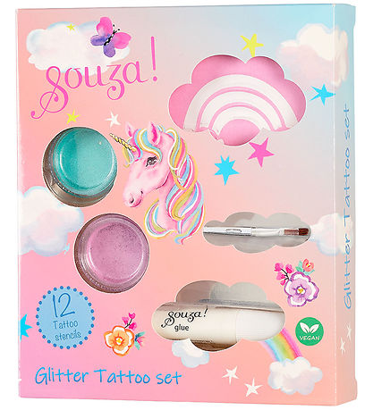 Souza Glitter-Tattoos - 12 Vorlagen - Unicorn