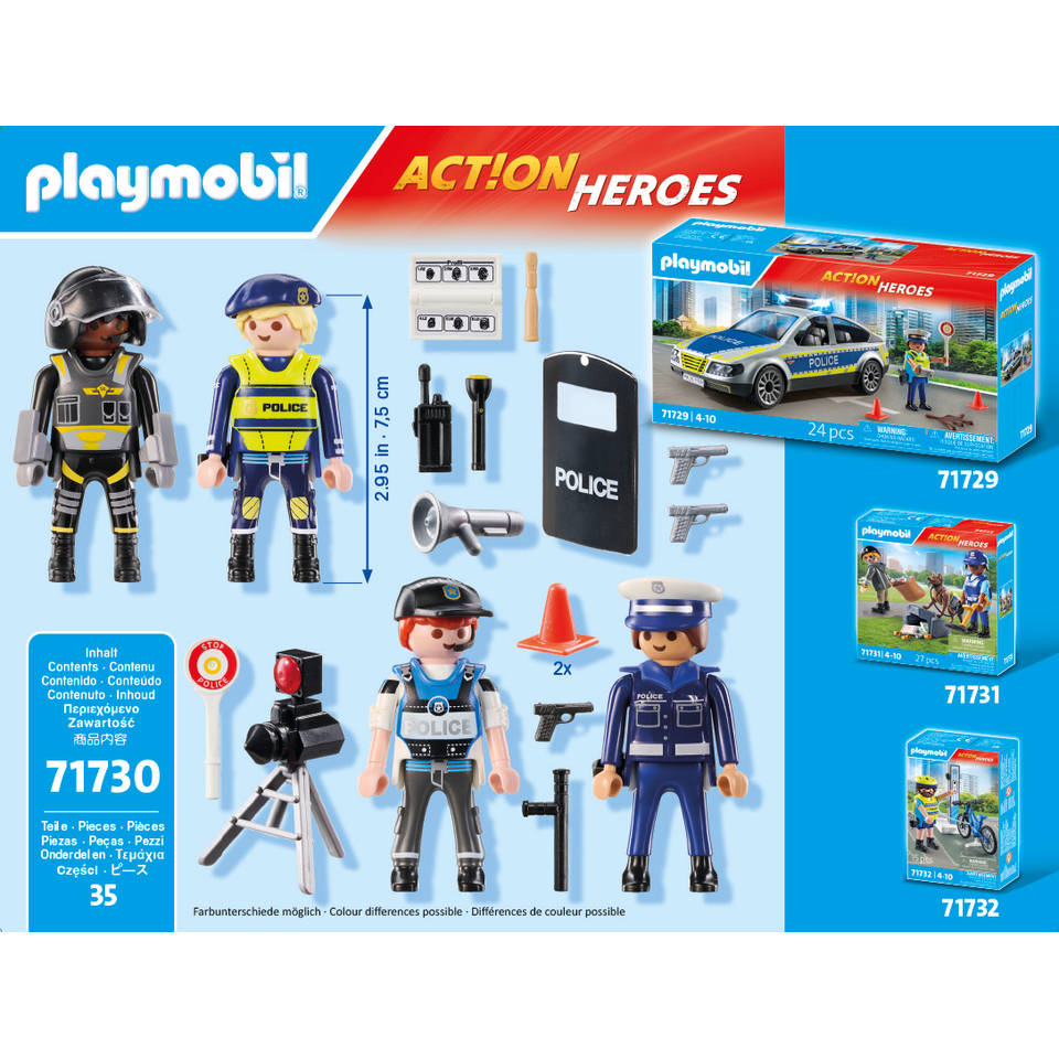 PLAYMOBIL Action Heroes politie figuren set 71730