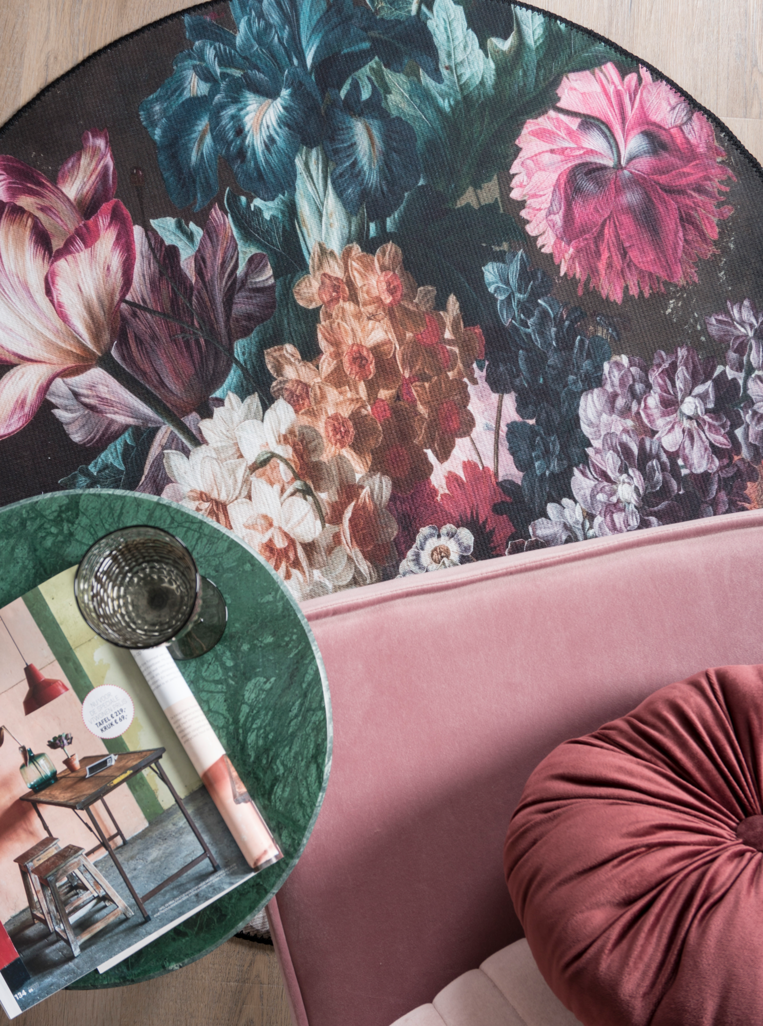 Vloerkleed Flores Rond ø120 cm