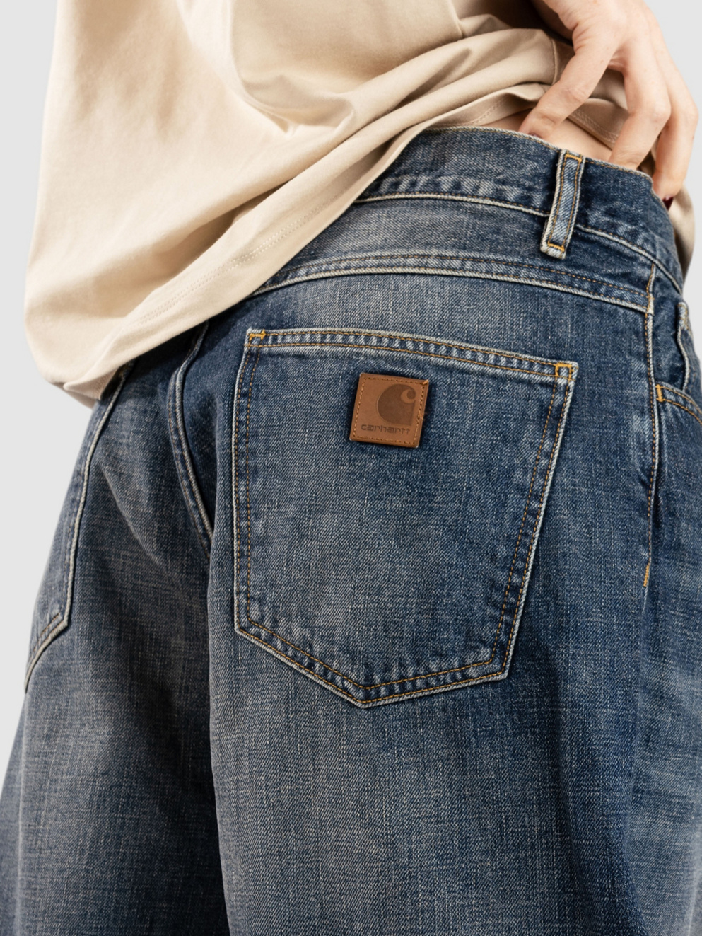 Carhartt WIP Brandon Jeans blue worn used wash