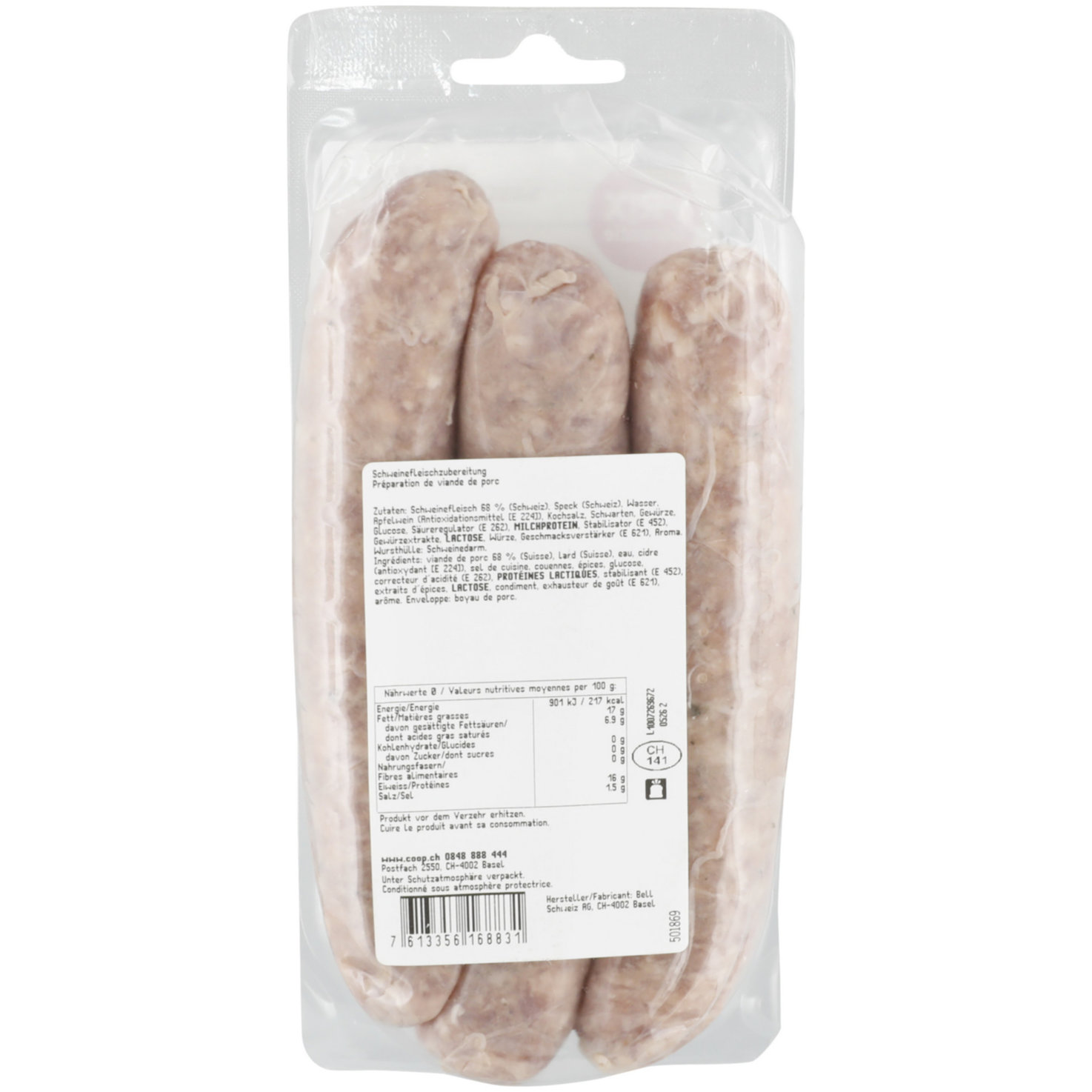 Prix Garantie Schweins-Bratwurst 3 Stück