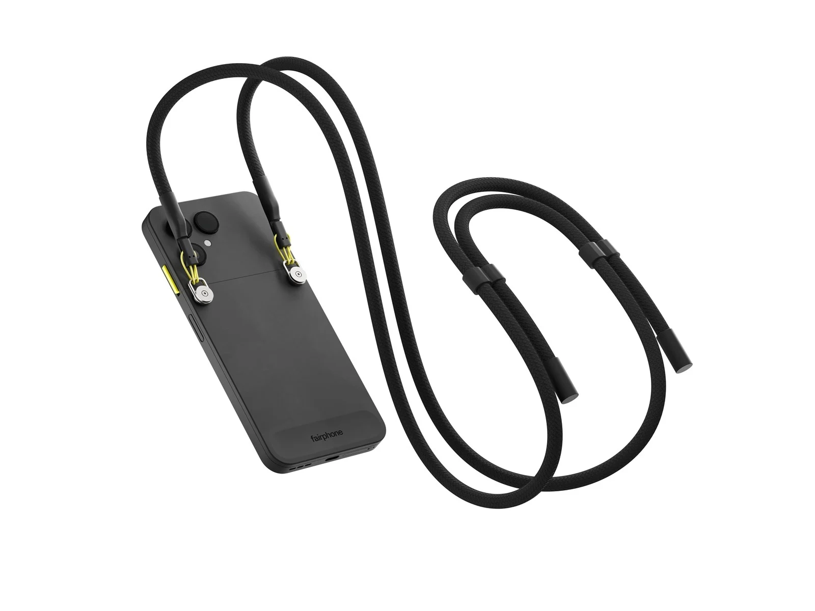 (75cm) Fairphone 6 Necklace Handykette mit Schrauben (F6LANY-1ZW-WW1) - Schwarz