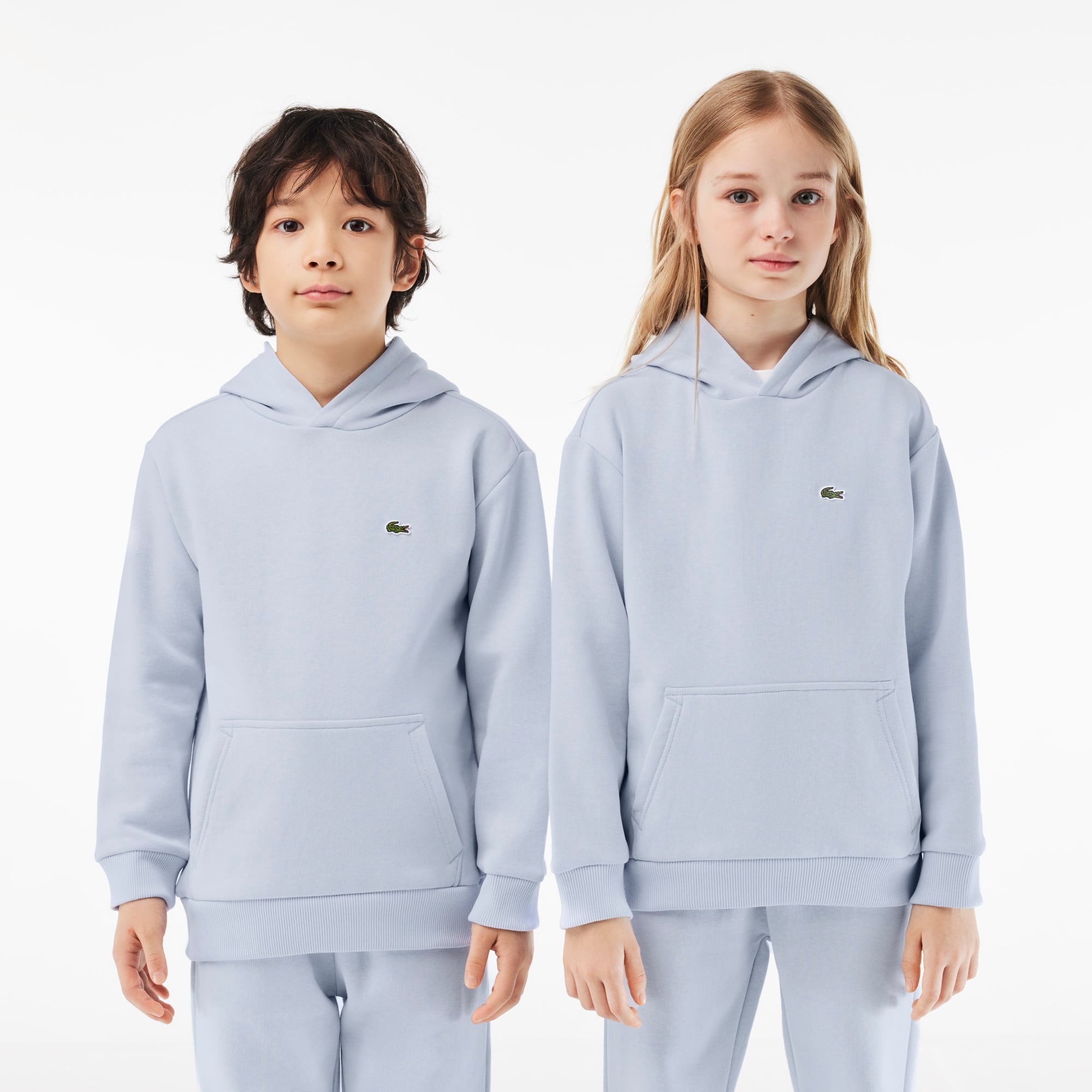 Sweatshirt à capuche enfant en molleton de coton biologique Pullovers & Sweatshirts - Bleu - Lacoste - Enfant
