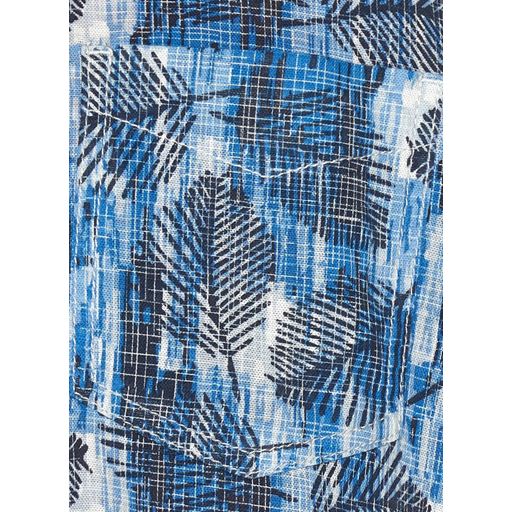 Signal Gunnar Leave Print Skjorte, Blue Captain, XXL
