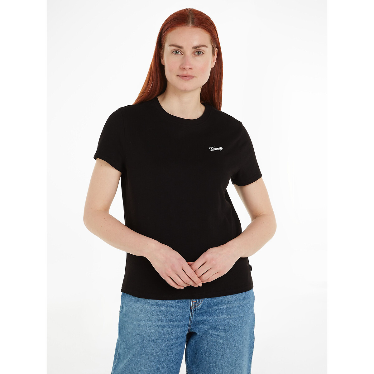 TOMMY JEANS<br>Camiseta de gola redonda, corte reto