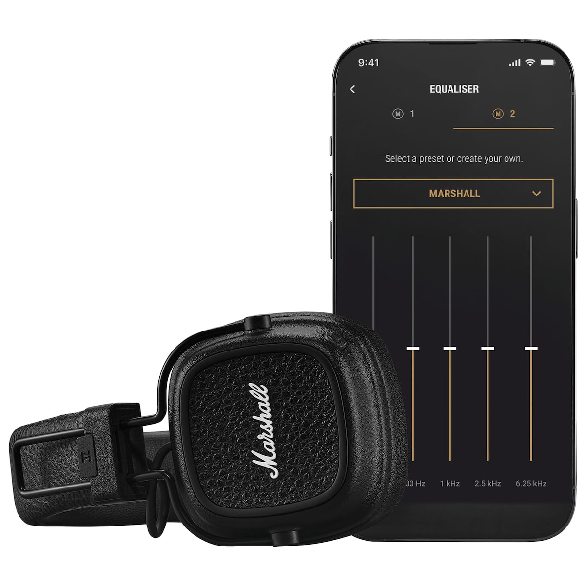 Marshall Major V trådløse on-ear hodetelefoner (sort)