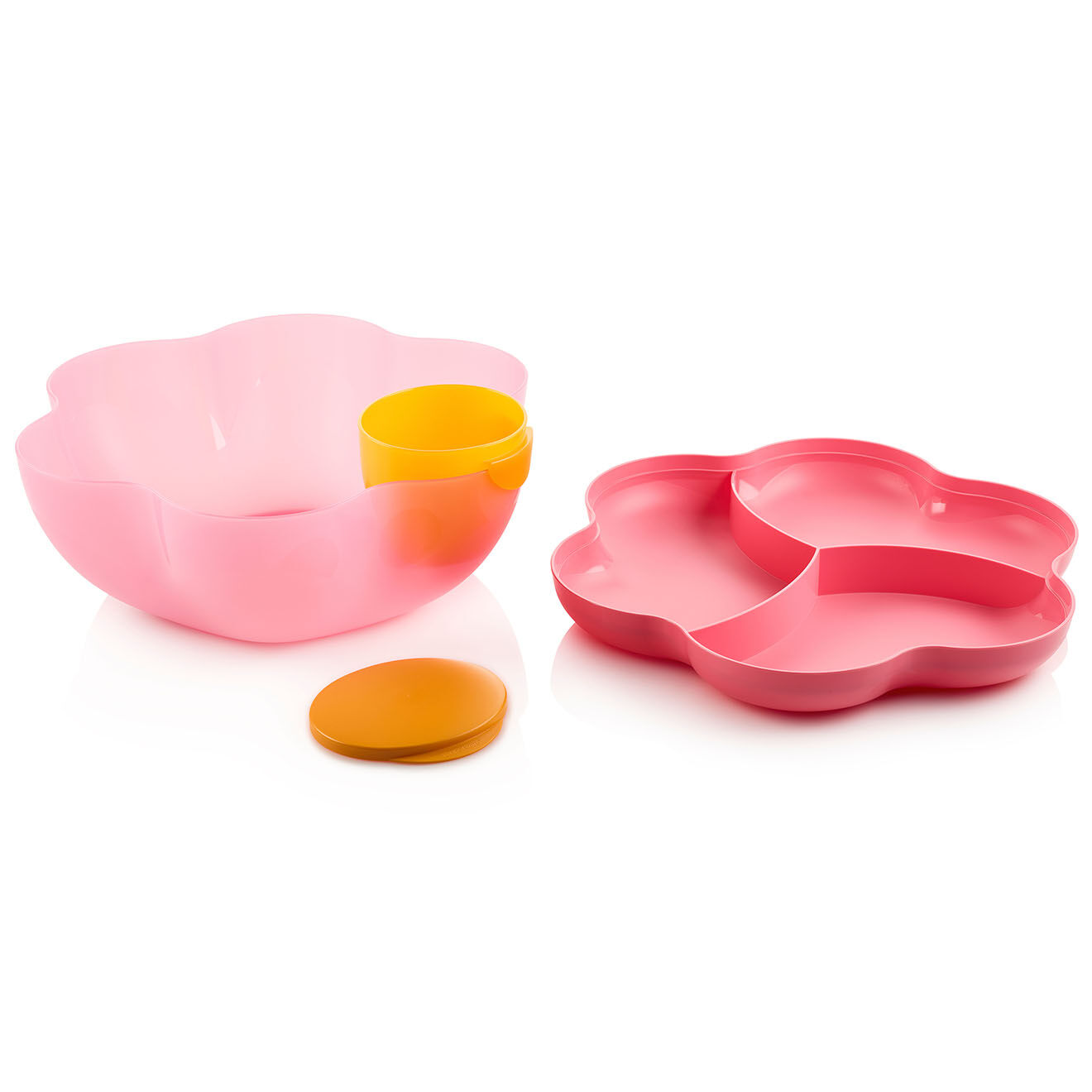 Tupperware Bol apéritif Chip & Dip rose - 5.7L