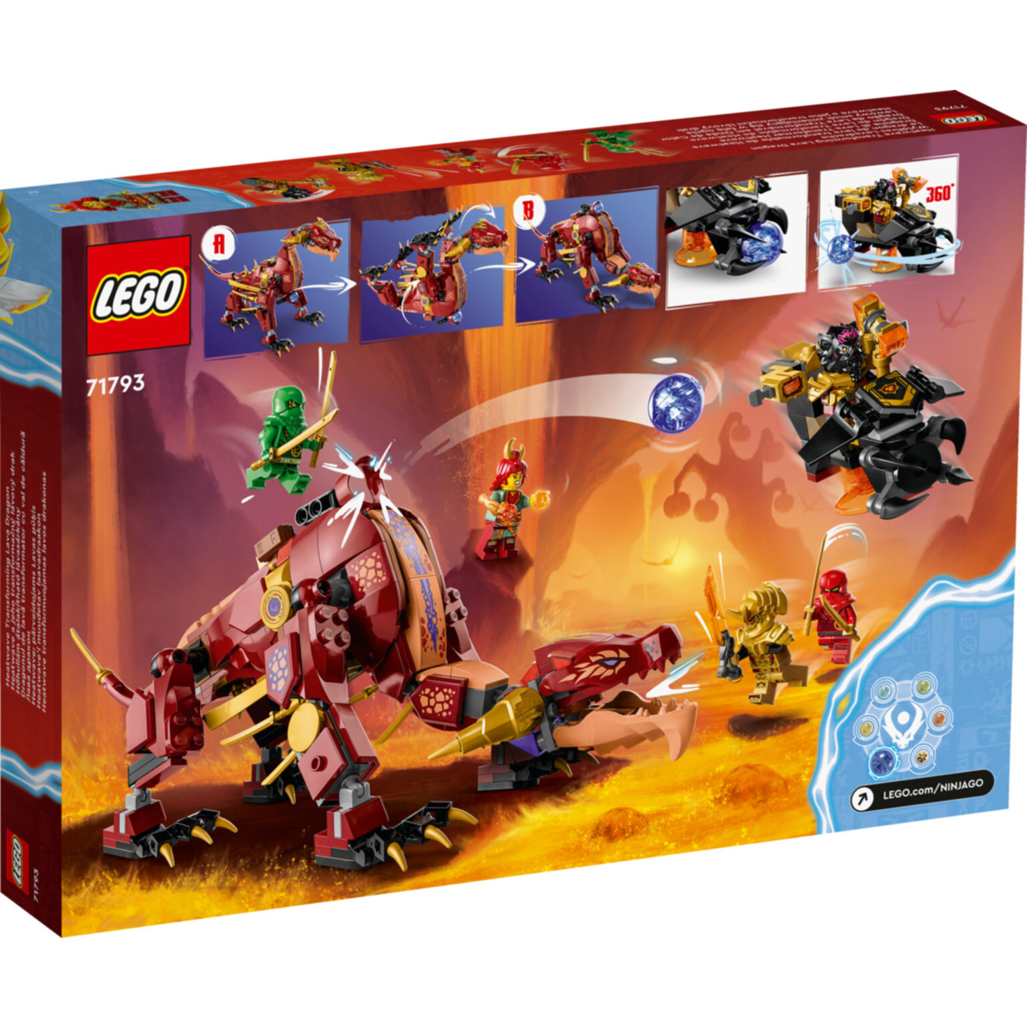LEGO® NINJAGO® 71793 Wyldfires Lavadrache 8+ Jahre