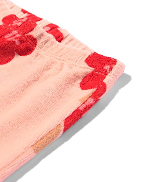ensemble de vêtements pour bébé velours fleurs vieux rose
