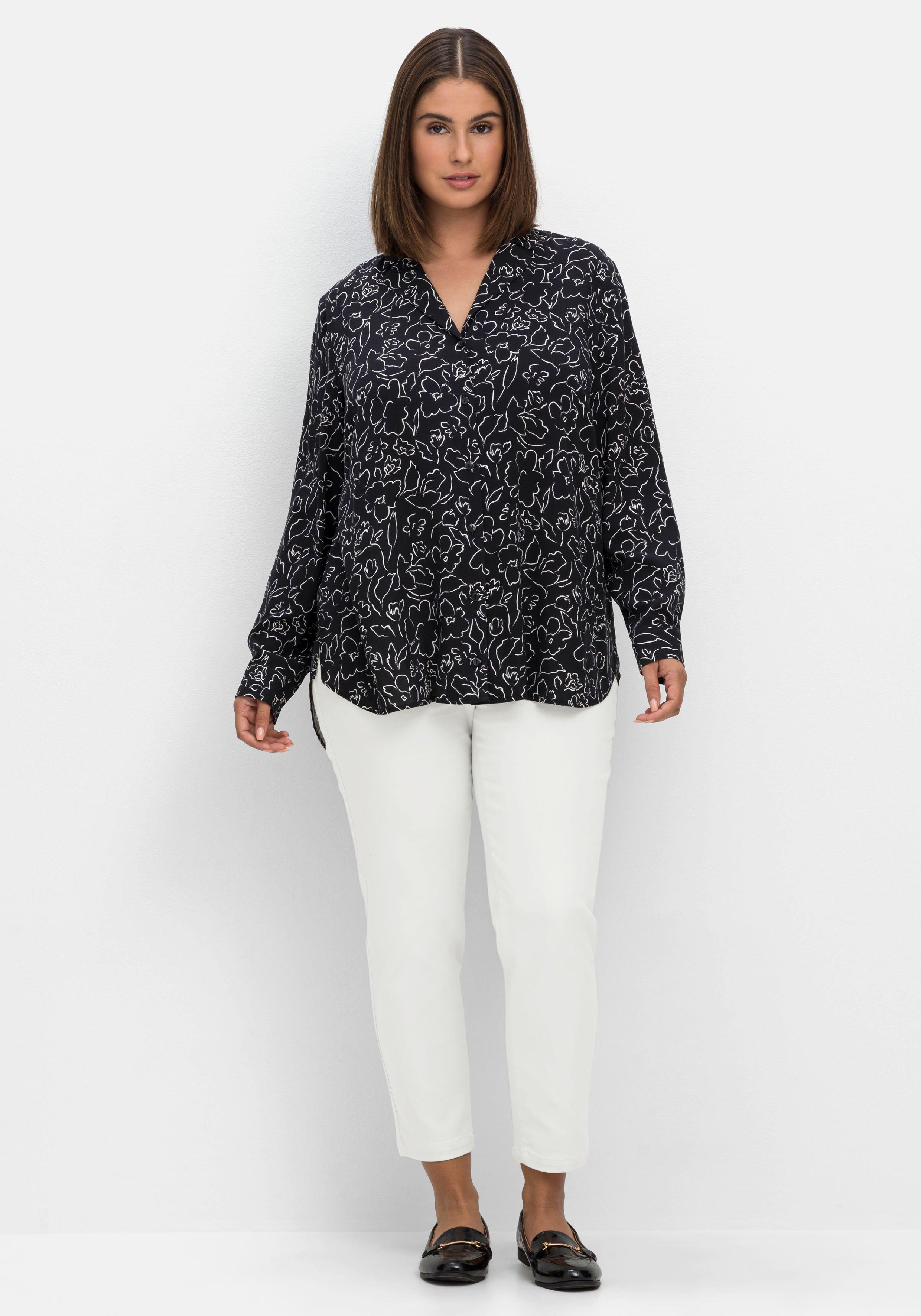 Bluse mit grafischem Alloverprint