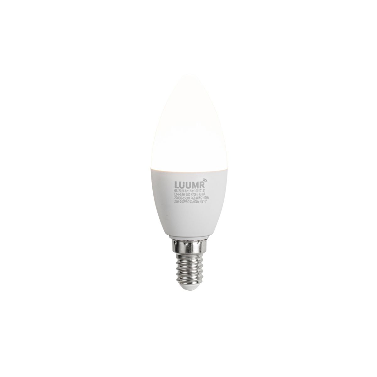 Set van 5 Smart E14 LED lampen C37 opaal RGBW 4.9W 470 lm 2700-6500K