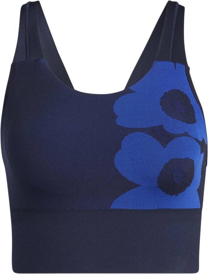 adidas Marimekko Aeroknit Long Line bh Blå
