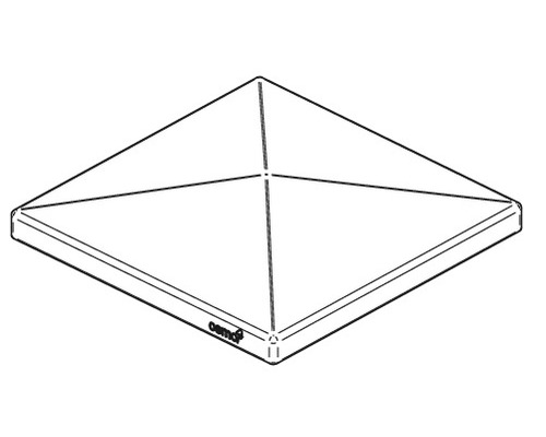 Osmo ALU-Clading Rhombus paalkap voor 9 x 9 cm palen, antraciet