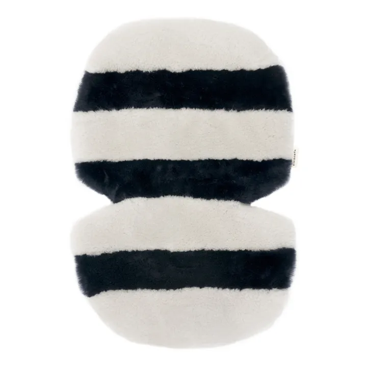 BINIBAMBA Peau de mouton pour poussette et couffin - 68x44 cm | Half moon stripe