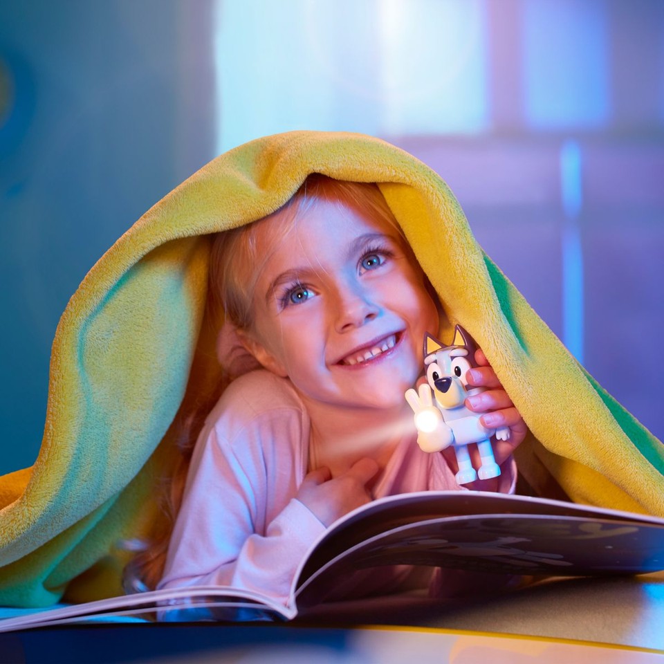 Bluey - Goglow - 2-I-1 Natlampe Og Lommelygte