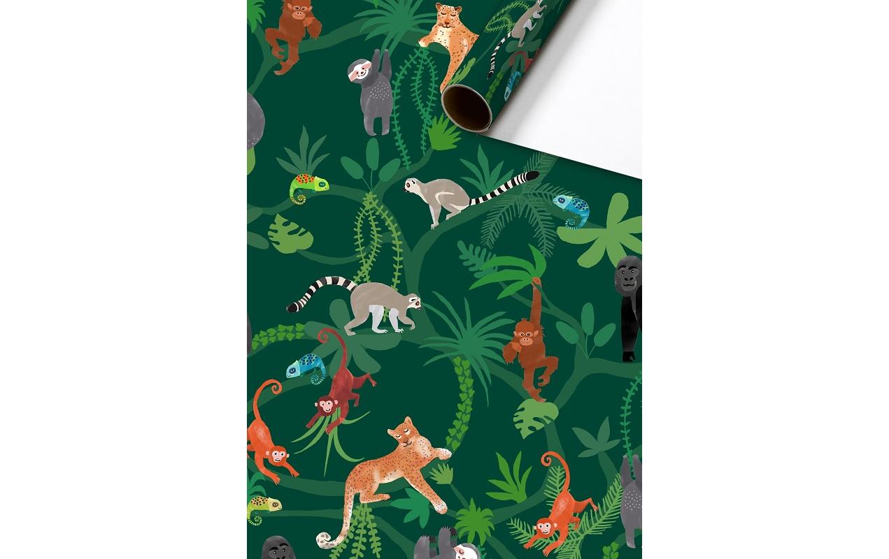 Geschenkpapier Lauro 1 Stück, Dunkelgrün, 70 cm x 2 mGeeignet als Geschenkverpackung oder Einfasspapier für Bücher