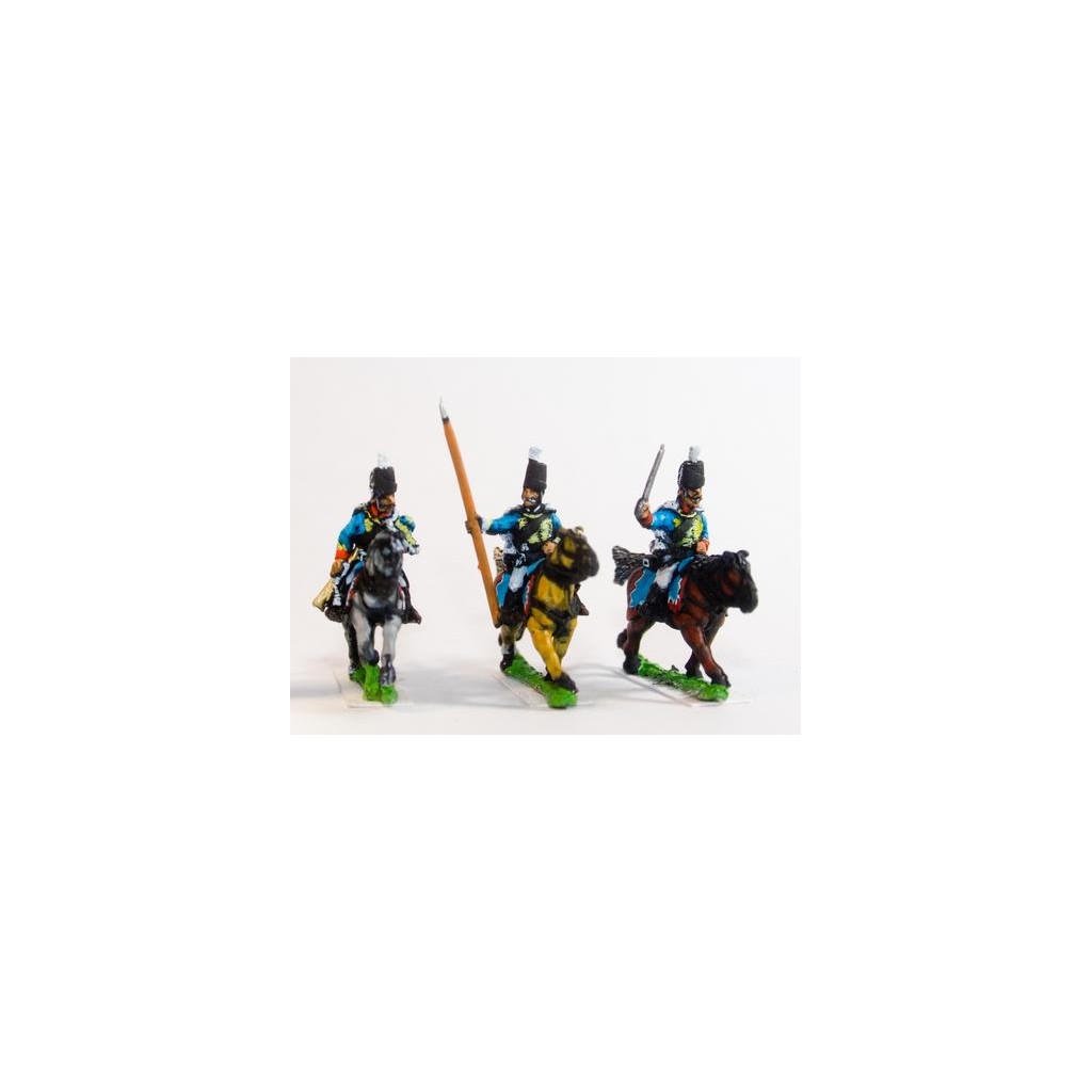 Cavalry: Command: Hussar Officer, Standard Bearer & Trumpeter in Mirliton