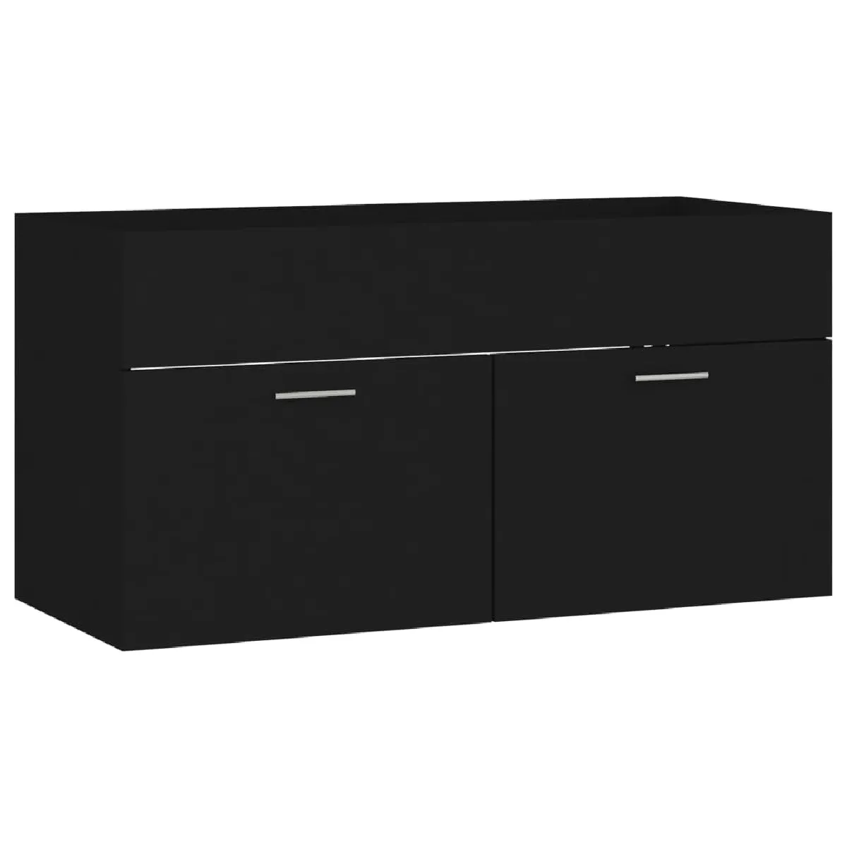vidaXL Armoire d'évier Noir 9038.5x46 cm